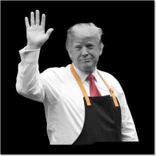 Trump Waving McDonalds Kiss-Cut Posters and Art
